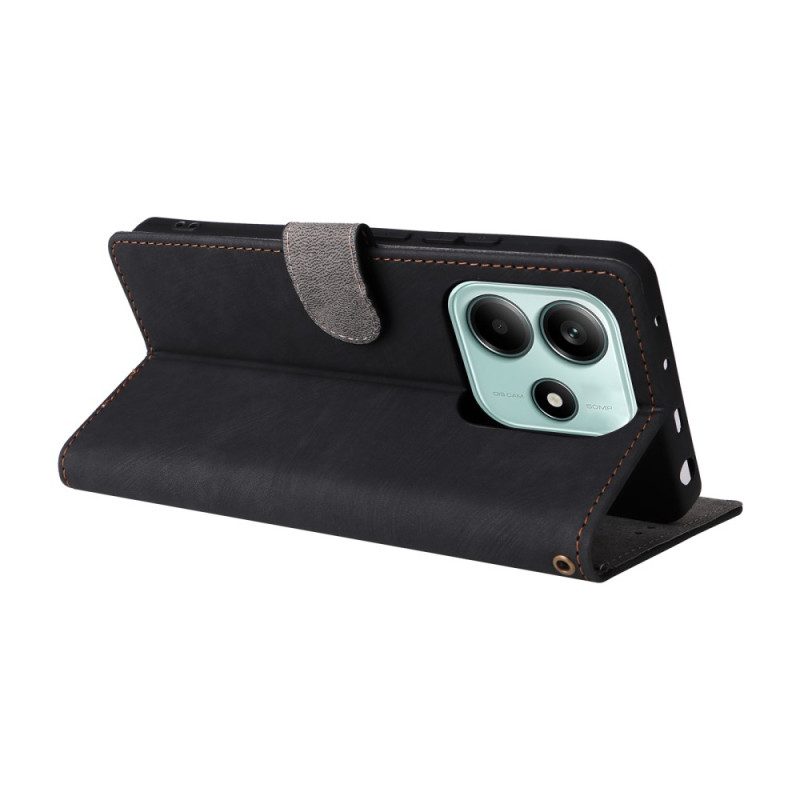 Kotelot Xiaomi Redmi Note 14 5g Mokkanahkaefekti Rfid-suoja