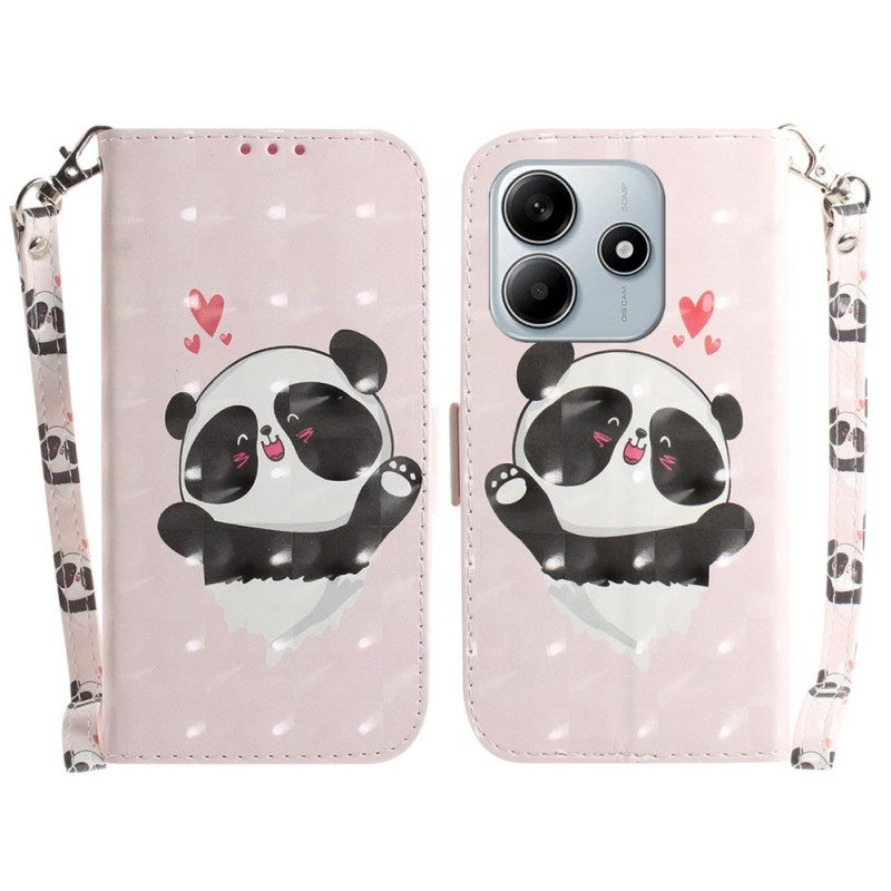 Kotelot Xiaomi Redmi Note 14 5g Panda-rakkaus Kaulanauha
