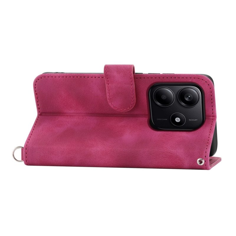 Kotelot Xiaomi Redmi Note 14 5g Puhelinkuoret Pitsikuvioinen Lompakko Hihnalla Ja Olkahihnalla