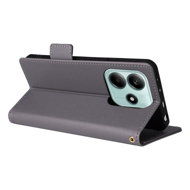 Kuoret Xiaomi Redmi Note 14 5g Litsikuvioinen Tekstuuri Hihnalla