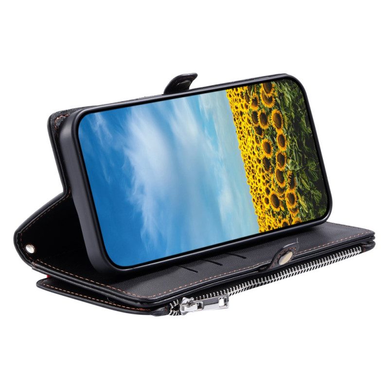 Nahkakotelo Xiaomi Redmi Note 14 5g Lompakko Säädettävällä Hihnalla