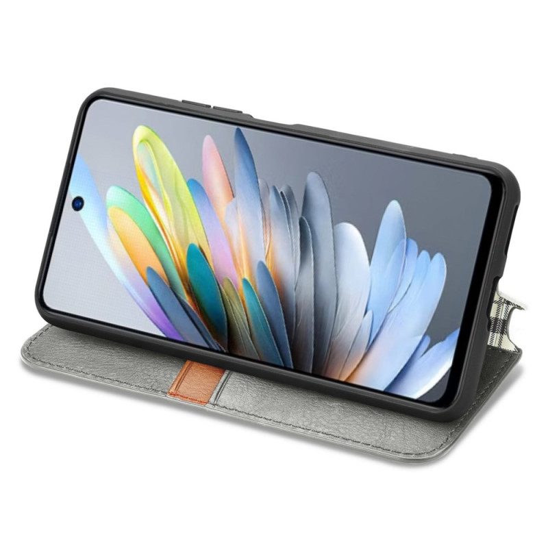 Nahkakotelo Xiaomi Redmi Note 14 5g Vintage-nahkakuvio