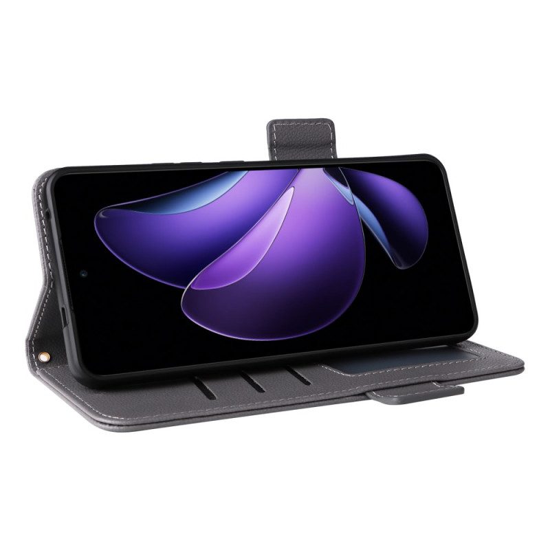 Kotelot Oppo Reno 13f 4g / 5g / 13 Fs 5g Litsikuvioinen Tekonahkahihna