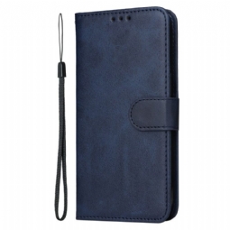 Kotelot Oppo Reno 13f 4g / 5g / 13 Fs 5g Yksivärinen Tekonahka Hihnalla