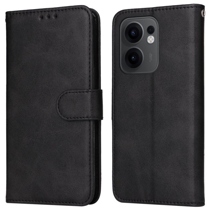 Kotelot Oppo Reno 13f 4g / 5g / 13 Fs 5g Yksivärinen Tekonahka Hihnalla