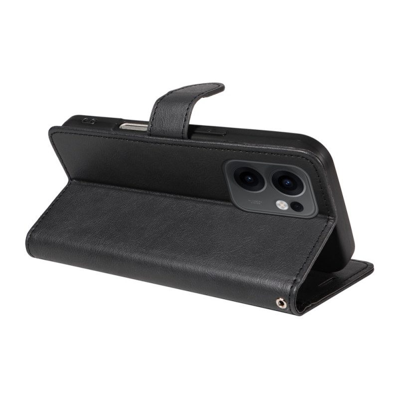 Kuoret Oppo Reno 13f 4g / 5g / 13 Fs 5g Yksivärinen Tekonahka