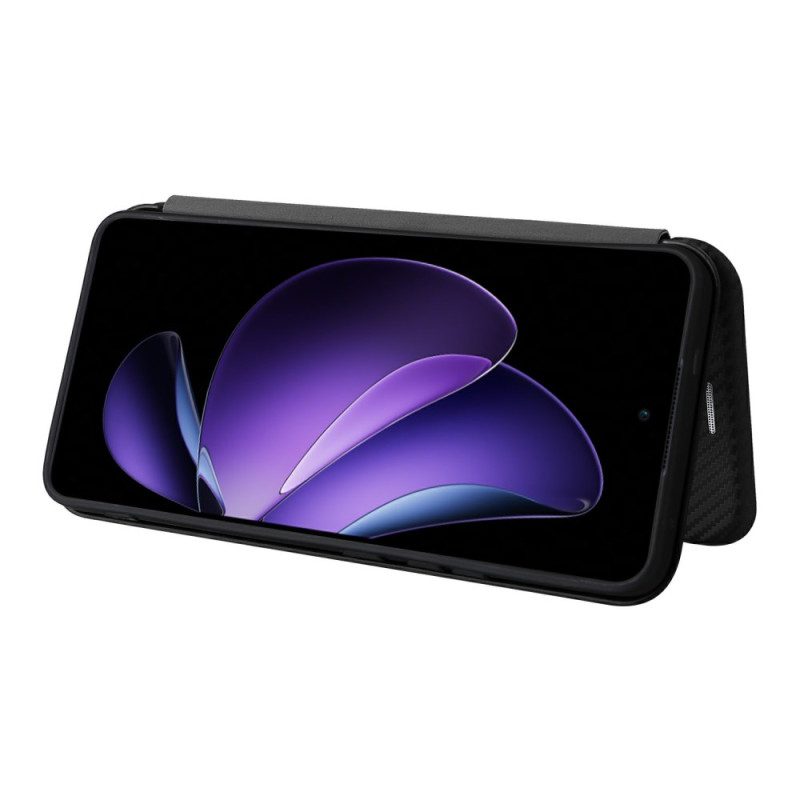 Nahkakotelo Oppo Reno 13f 4g / 5g / 13 Fs 5g Hiilikuitu