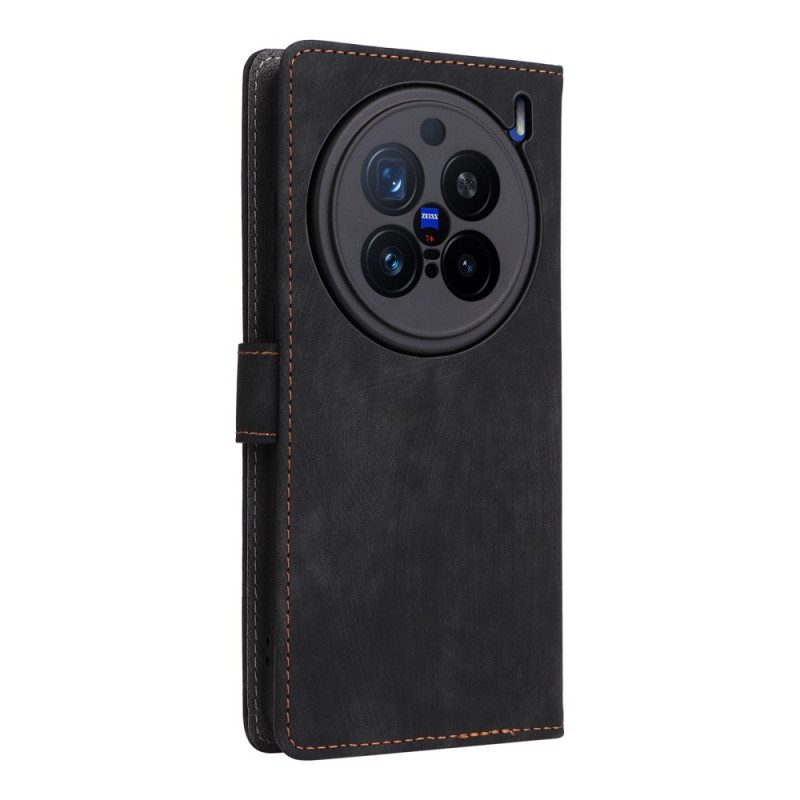 Kotelot Vivo X200 Pro Mokkanahkakuvioinen Ranneke Suojakuori