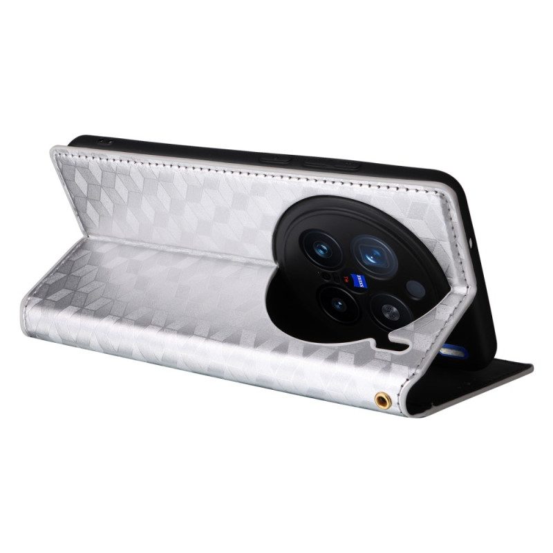 Nahkakotelo Vivo X200 Pro Puhelinkuoret Timanttikuvioinen