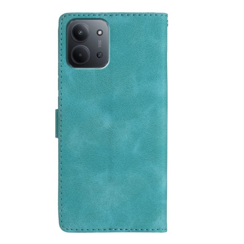 Kotelot Poco C85 Puhelinkuoret Kukallinen Mokkanahkakuvio