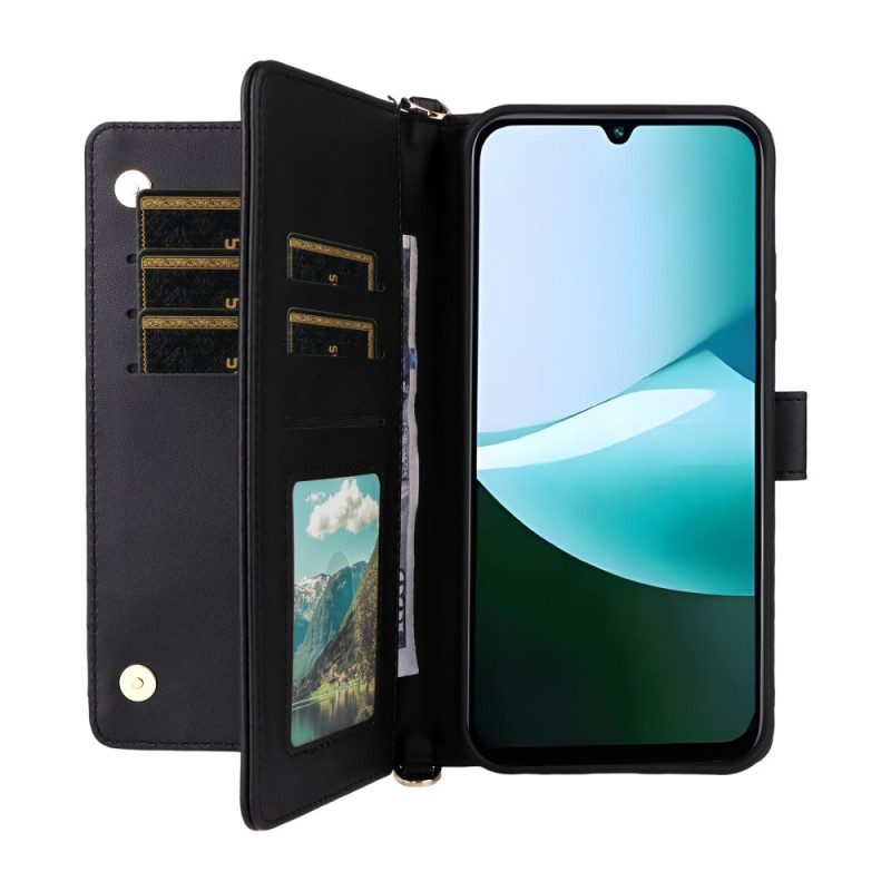 Kotelot Poco C85 Tikattu Malli Hihnalla Ja Olkahihnalla Suojakuori