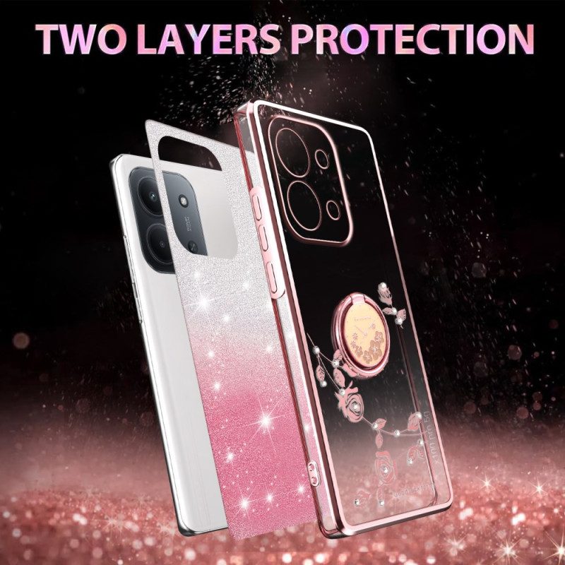 Kuori Poco C85 Kadem Kukkakuvioinen Sormuskotelo Suojakuori