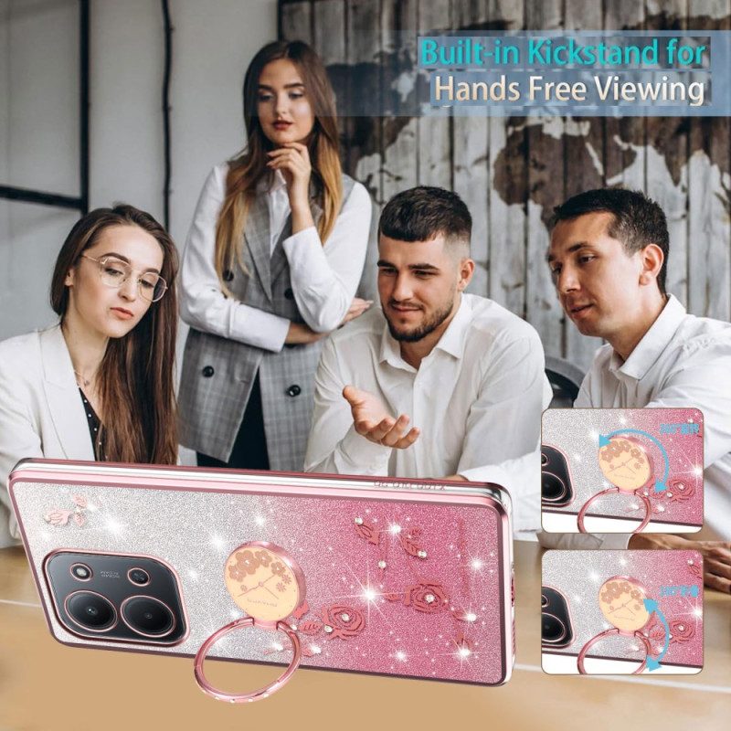 Kuori Poco C85 Kadem Kukkakuvioinen Sormuskotelo Suojakuori