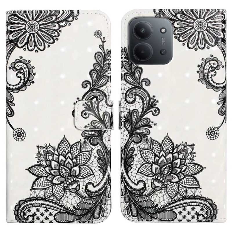 Nahkakotelo Poco C85 Pitsi