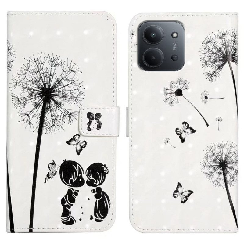 Nahkakotelo Poco C85 Voikukan Rakkaus