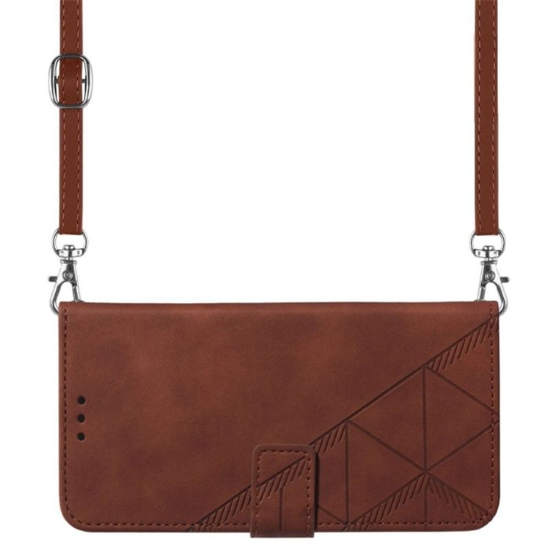 Flip Case Xiaomi Redmi Note 11 / Note 11S Hemming Geometrinen Muotoilu Hihnalla