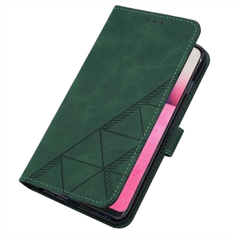 Flip Case Xiaomi Redmi Note 11 / Note 11S Hemming Geometrinen Muotoilu Hihnalla