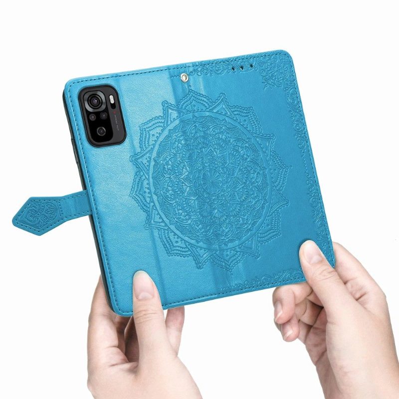 Nahkakotelo Xiaomi Redmi Note 10 Murtumaton Puhelinkuoret Mandala-korttikotelo