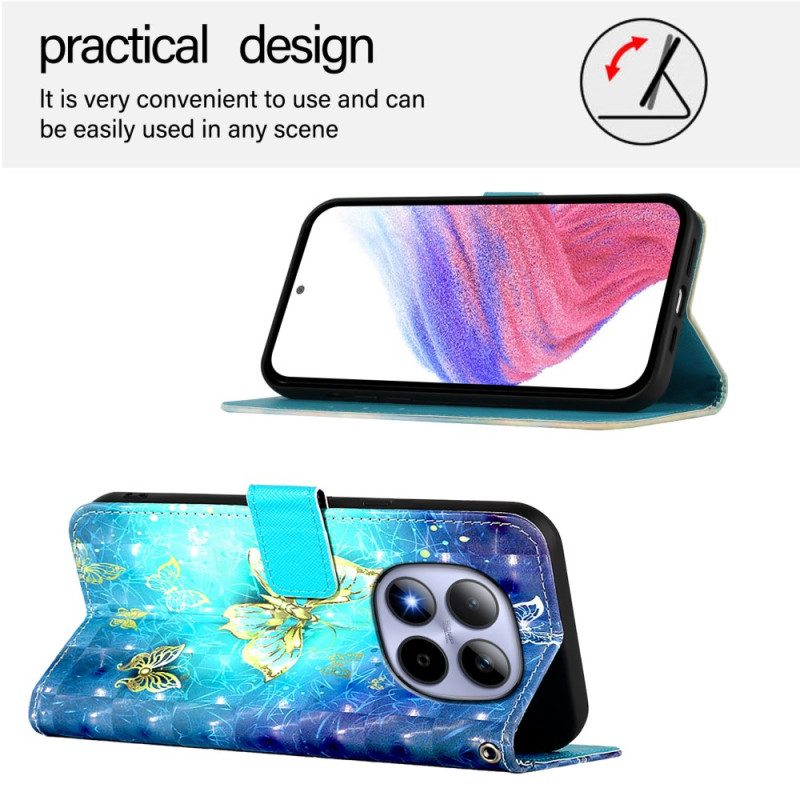 Kotelot Xiaomi Redmi Note 15 Pro 5g Kultaisia Perhosia