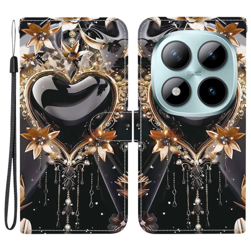 Kotelot Xiaomi Redmi Note 15 Pro 5g Musta Ja Kultainen Sydän