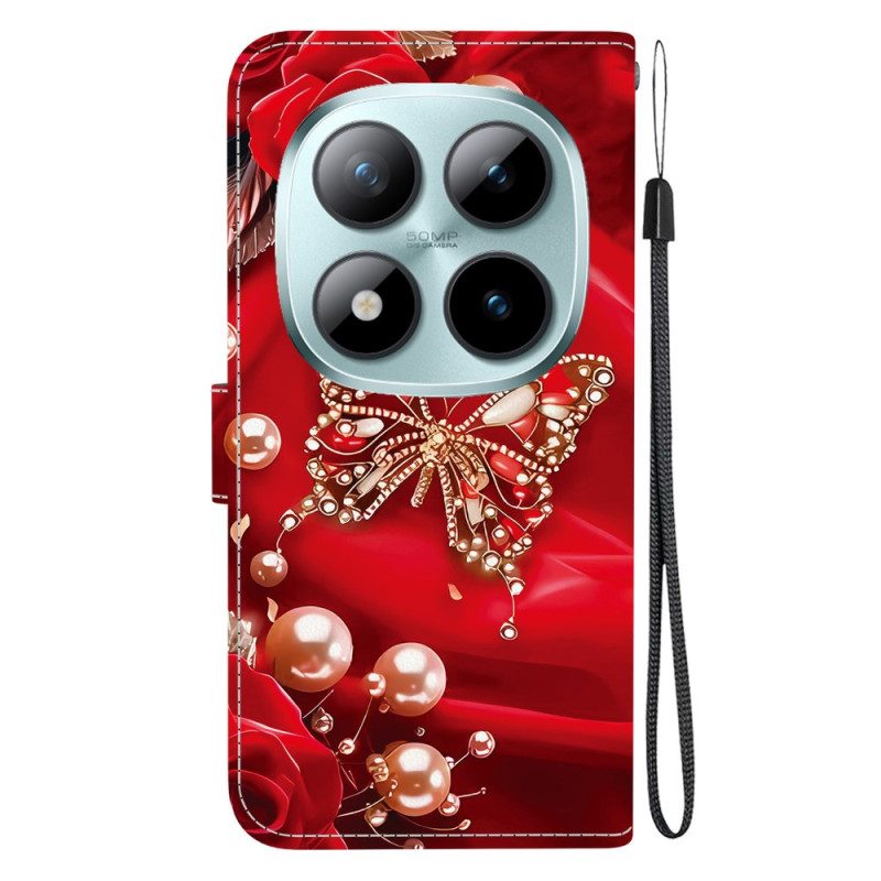 Kotelot Xiaomi Redmi Note 15 Pro 5g Puhelinkuoret Helmiäispinkki Perhonen