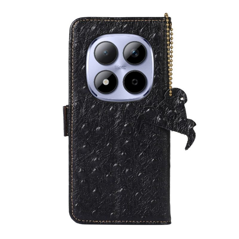 Kotelot Xiaomi Redmi Note 15 Pro 5g Teksturoitua Aitoa Nahkaa Suojakuori