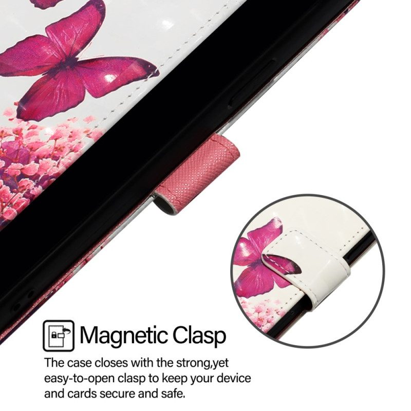 Kotelot Xiaomi Redmi Note 15 Pro 5g Vaaleanpunaisia Perhosia