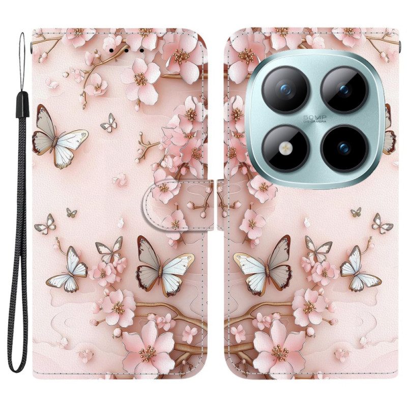 Kuoret Xiaomi Redmi Note 15 Pro 5g Vaaleanpunaiset Perhoset