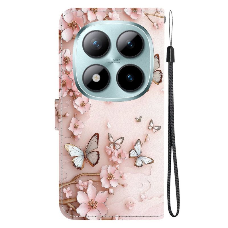 Kuoret Xiaomi Redmi Note 15 Pro 5g Vaaleanpunaiset Perhoset