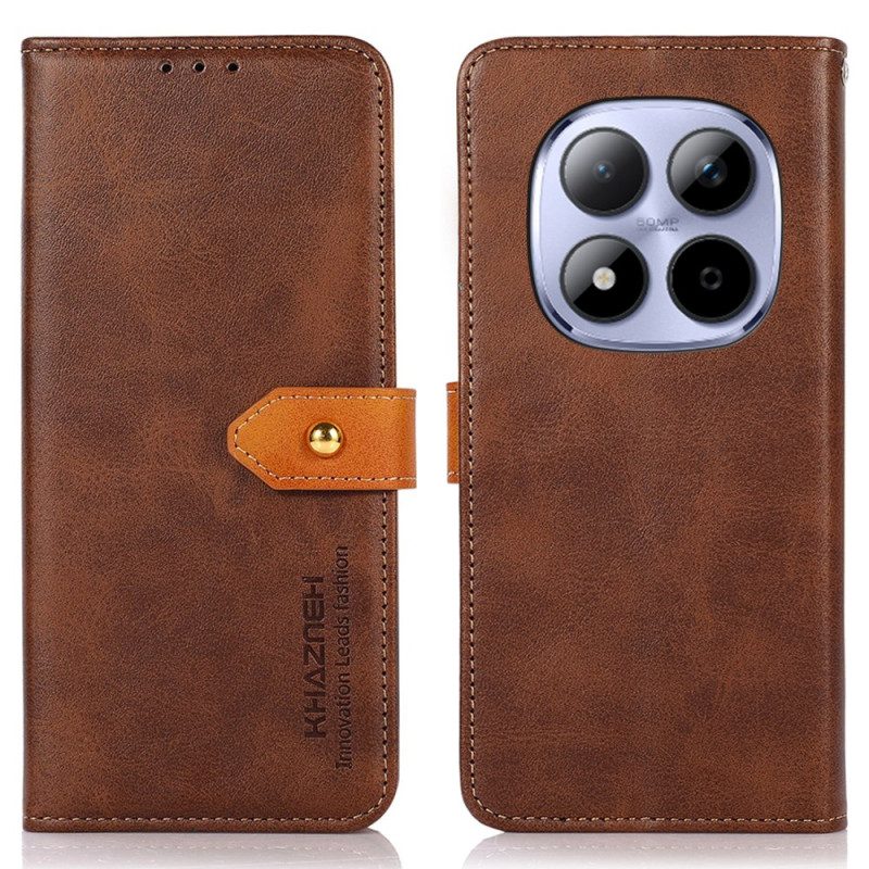 Nahkakotelo Xiaomi Redmi Note 15 Pro 5g Khazneh-kultainen Lukko