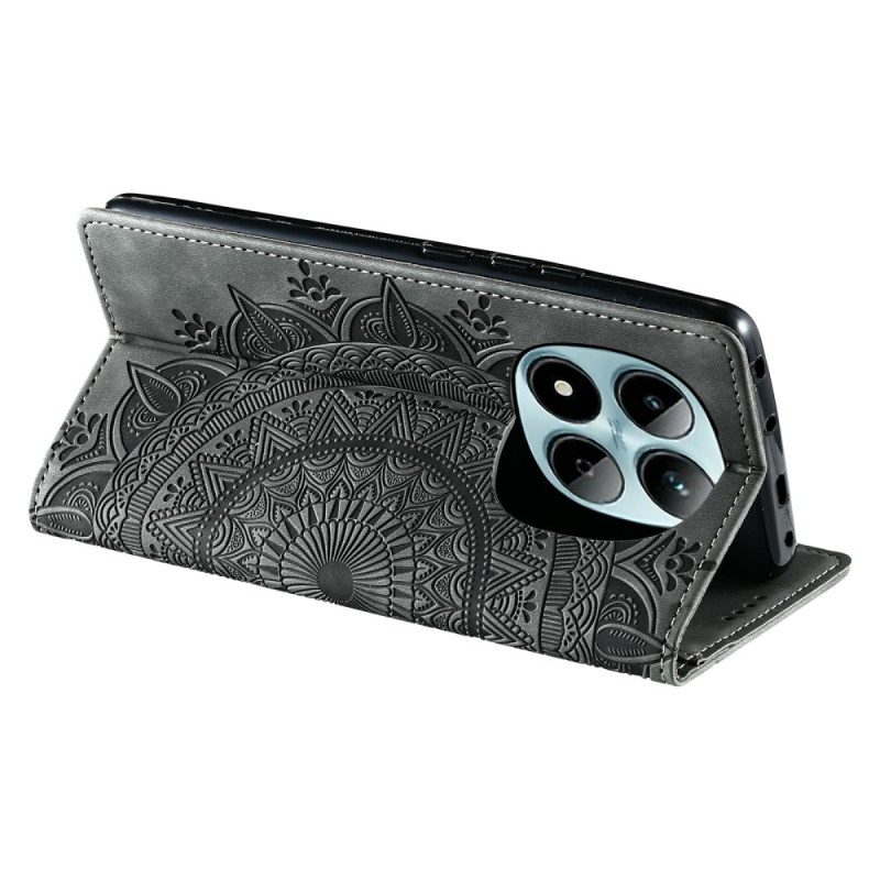 Nahkakotelo Xiaomi Redmi Note 15 Pro 5g Mandala-mokkanahkaefekti