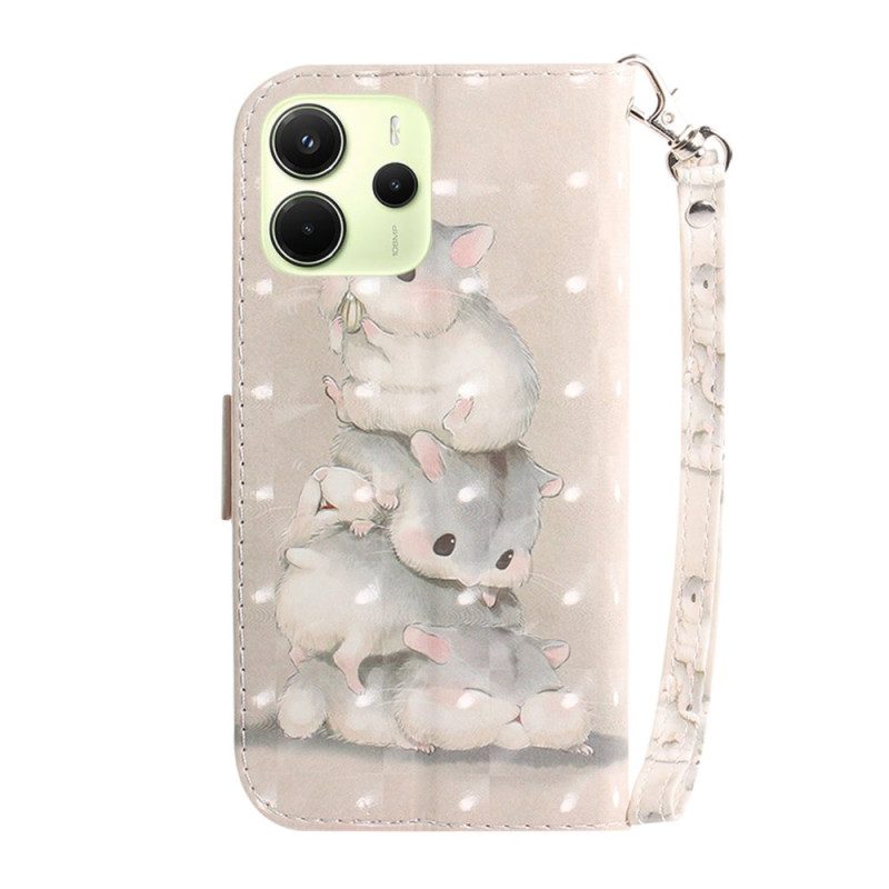 Kotelot Xiaomi Redmi Note 14 4g Hamstereita Hihnalla Suojakuori