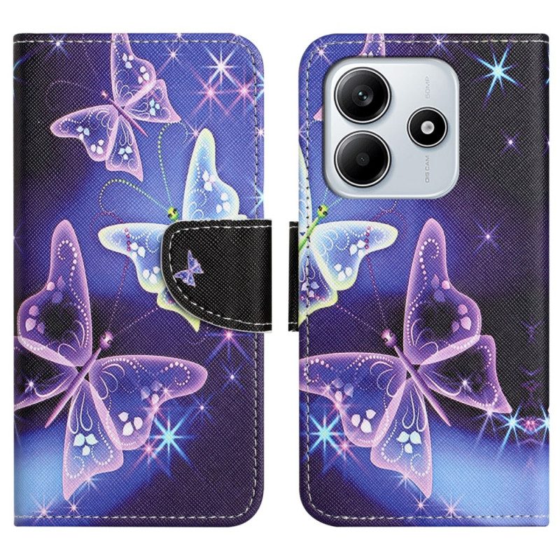 Kotelot Xiaomi Redmi Note 14 4g Kimaltelevat Perhoset Suojakuori