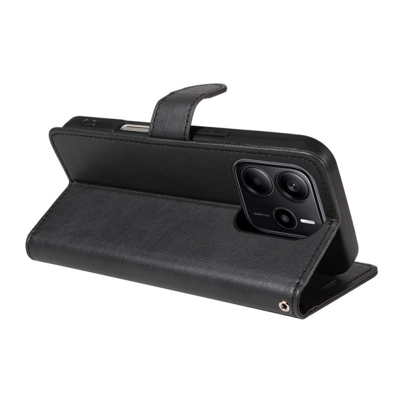 Kotelot Xiaomi Redmi Note 14 4g Yksinkertaista Keinonahkaa Hihnalla