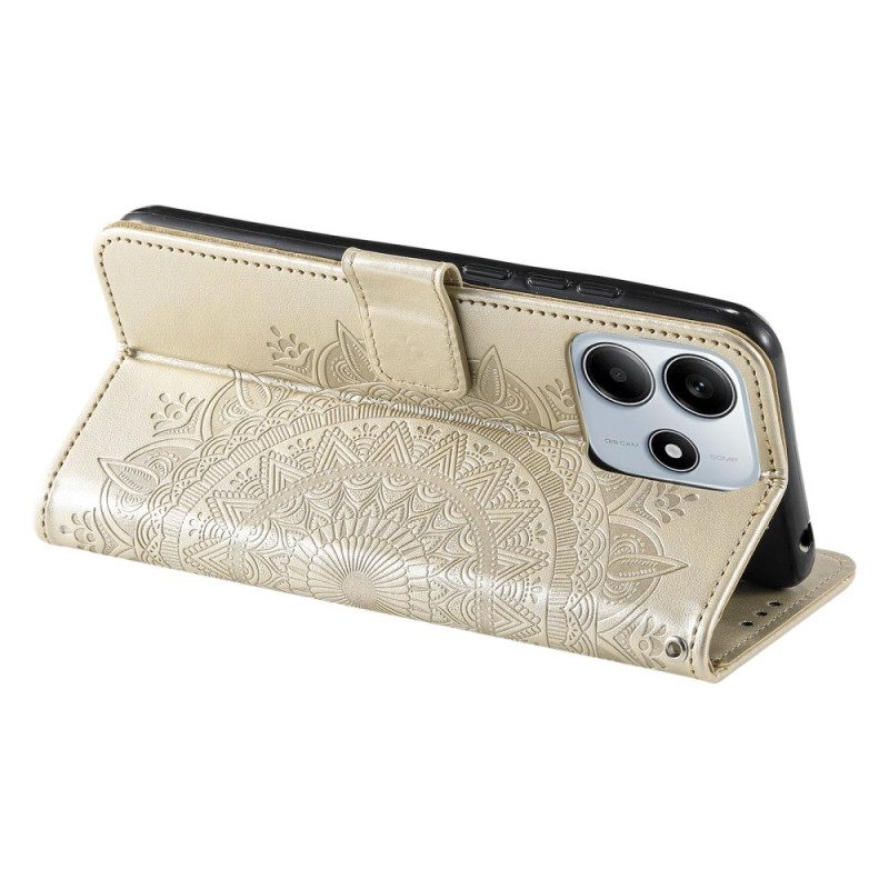 Nahkakotelo Xiaomi Redmi Note 14 4g Mandala-aurinko