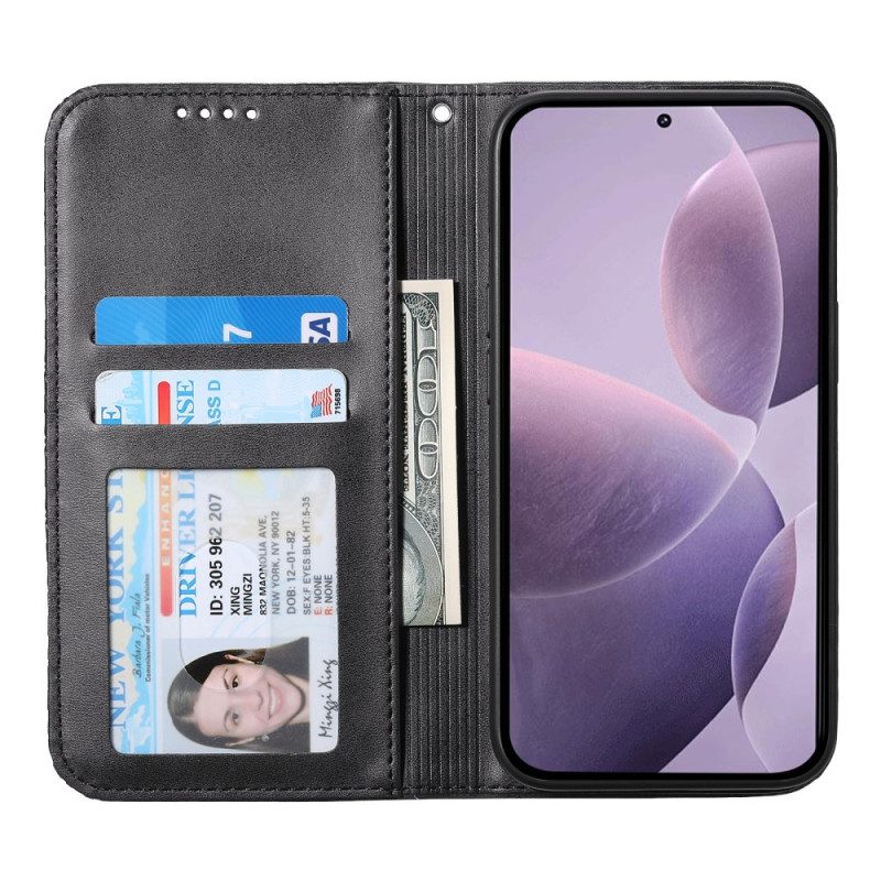 Nahkakotelo Xiaomi Redmi Note 14 4g Timanttikuvio Rannekkeella