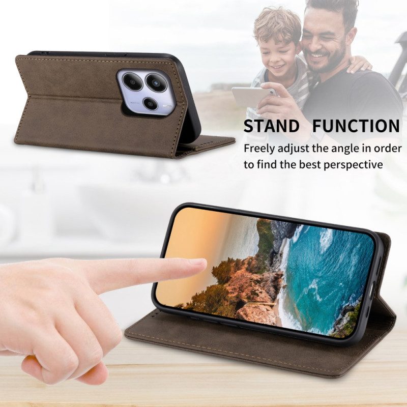 Nahkakotelo Xiaomi Redmi Note 14 4g Vintage Rfid-esto Suojakuori