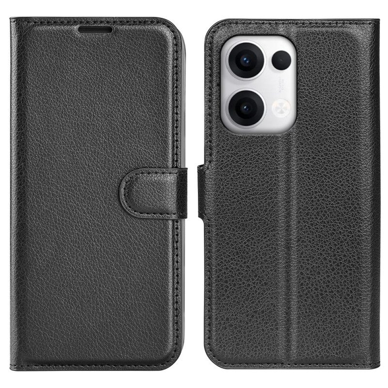 Kotelot Oppo Reno 13 5g Klassinen Litsikuvioinen Tekonahka Suojakuori