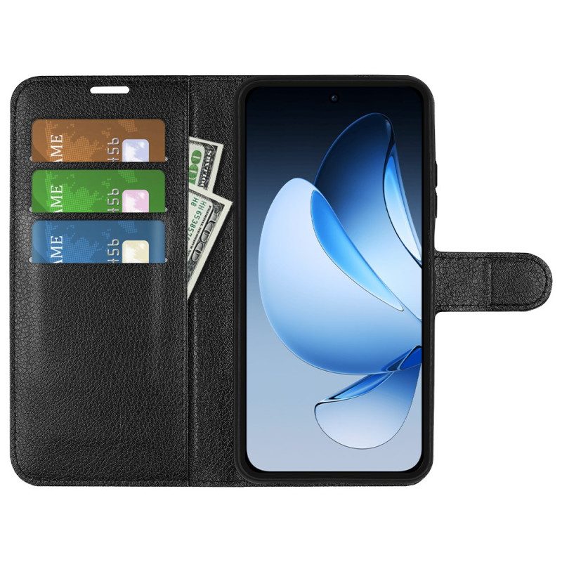 Kotelot Oppo Reno 13 5g Klassinen Litsikuvioinen Tekonahka Suojakuori