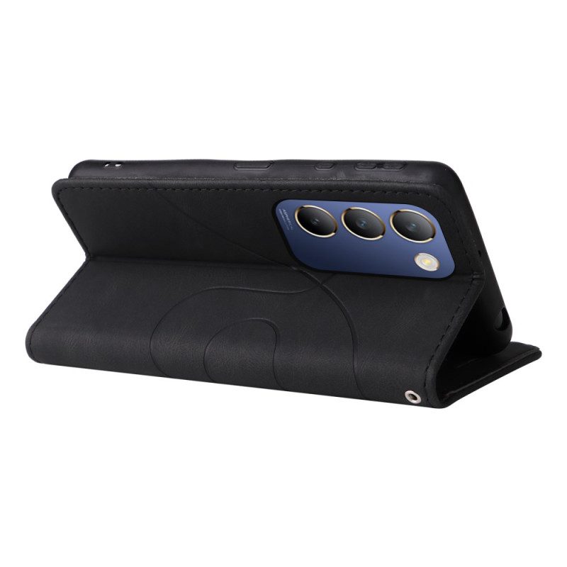 Nahkakotelo Vivo V40 Se 5g Kaksisävyinen Aaltokuvio