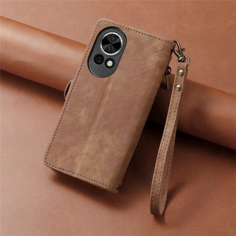 Kuoret Huawei Nova 13 Geometrinen Kuviollinen Vetoketjullinen Lompakko