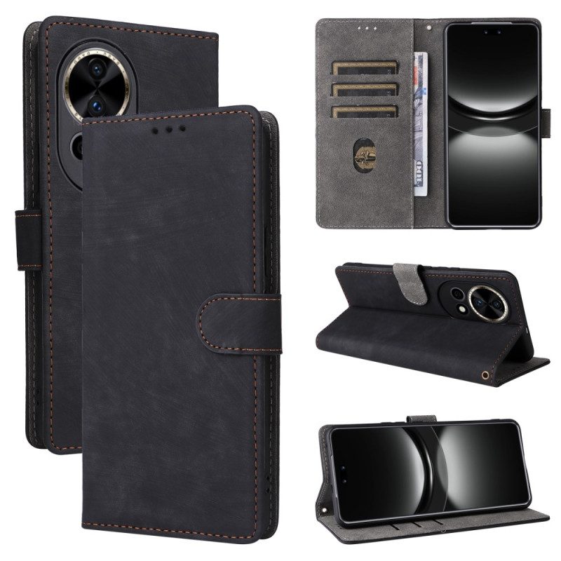 Kuoret Huawei Nova 13 Rfid-mokkanahkakuvioinen Lompakko