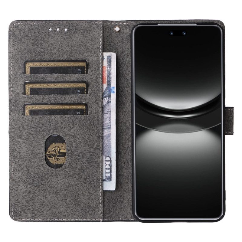 Kuoret Huawei Nova 13 Rfid-mokkanahkakuvioinen Lompakko