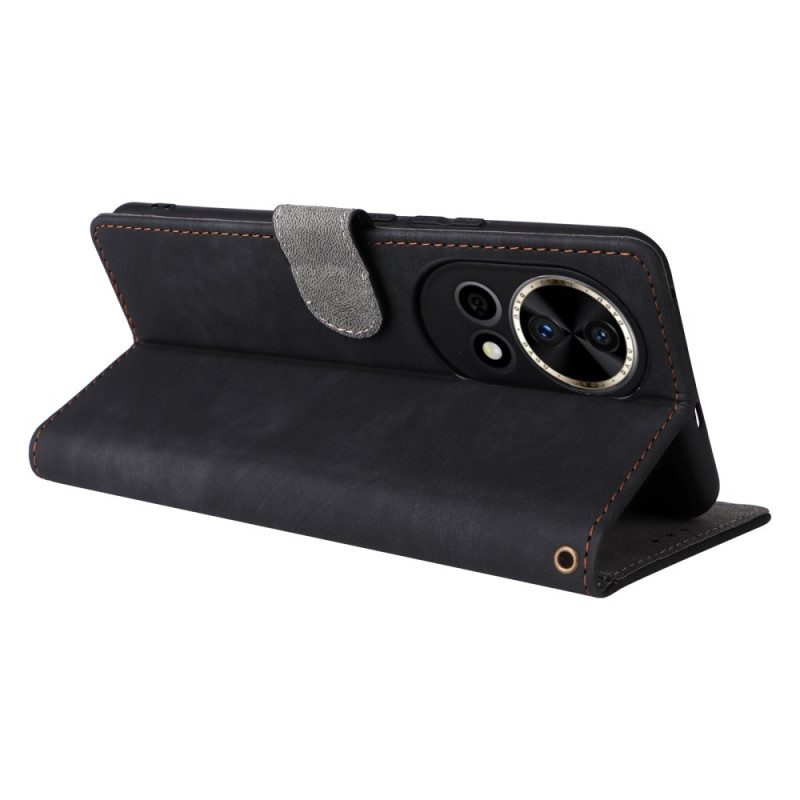 Kuoret Huawei Nova 13 Rfid-mokkanahkakuvioinen Lompakko