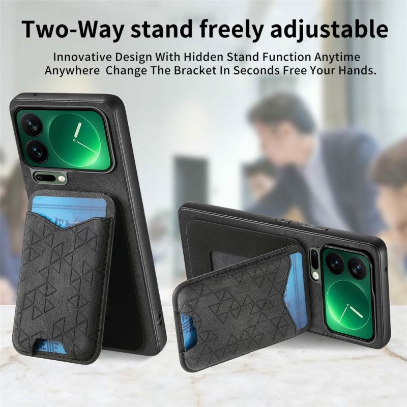 Case Xiaomi 17 Pro Max Puhelinkuoret Korttikotelo Ja Säädettävä Jalusta