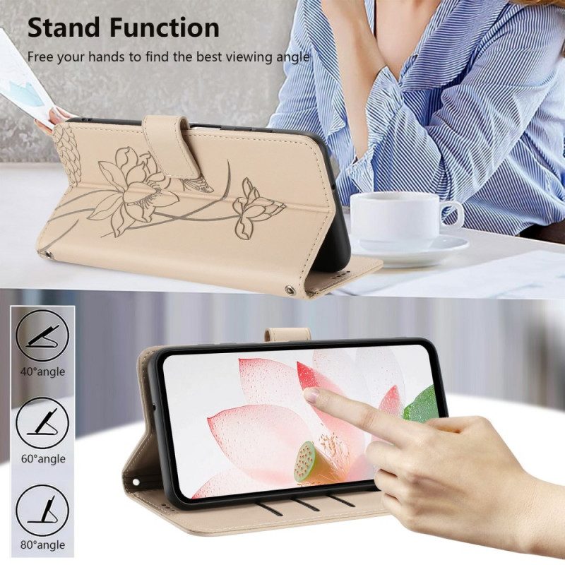 Kotelot Xiaomi 17 Pro Max Puhelinkuoret Lootuskuvio Ja Nauha