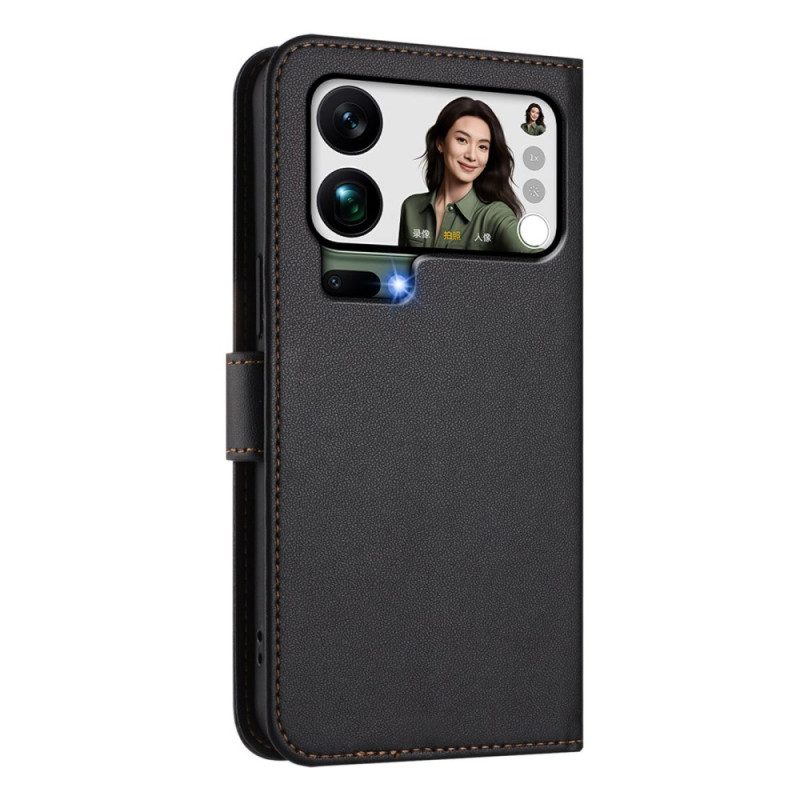 Kotelot Xiaomi 17 Pro Max Yksivärinen Nahkakuvio Suojakuori