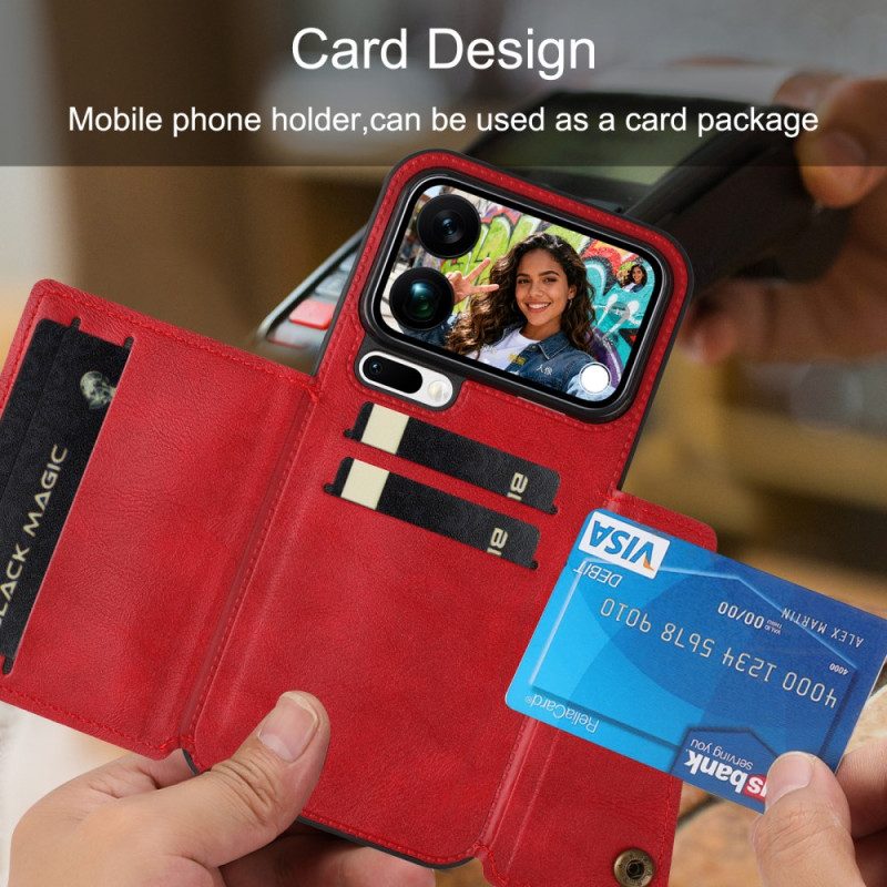 Kuori Xiaomi 17 Pro Max Nahkajäljitelmäkorttikotelo