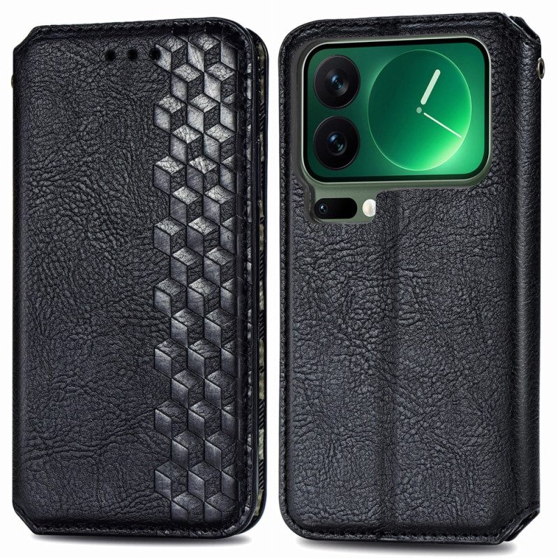 Nahkakotelo Xiaomi 17 Pro Max Timanttikuvio Suojakuori