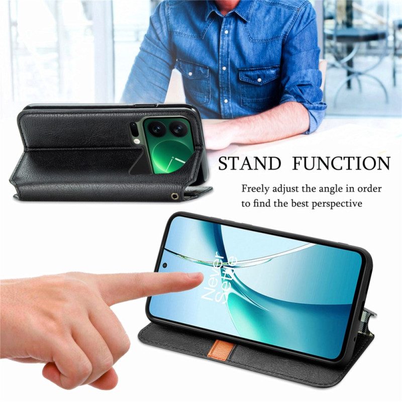 Nahkakotelo Xiaomi 17 Pro Max Timanttikuvio Suojakuori